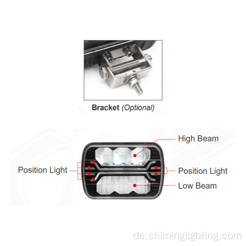 Andere Auto -Lichtzubehör hoh-/abschwacher Offroad -LKW -LKW -LED -Scheinwerfer 5x7 -Zoll -LKW -Scheinwerfer
